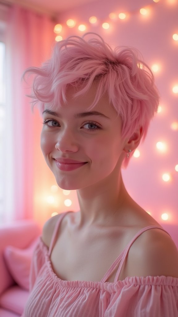 Cotton Candy Pink Pixie