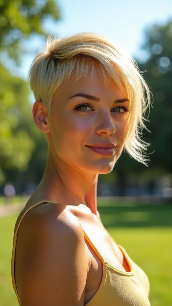 Golden Blonde Pixie