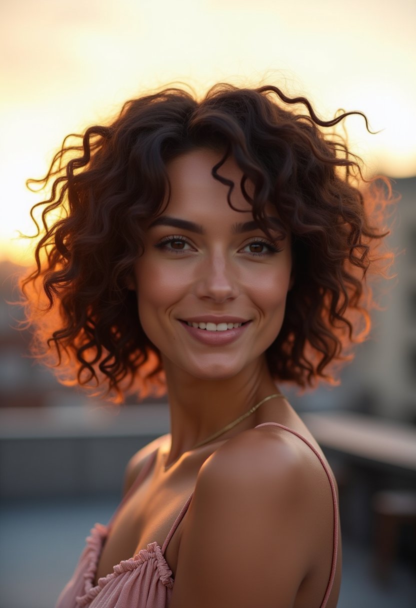 Curly Bob with Defined Curls