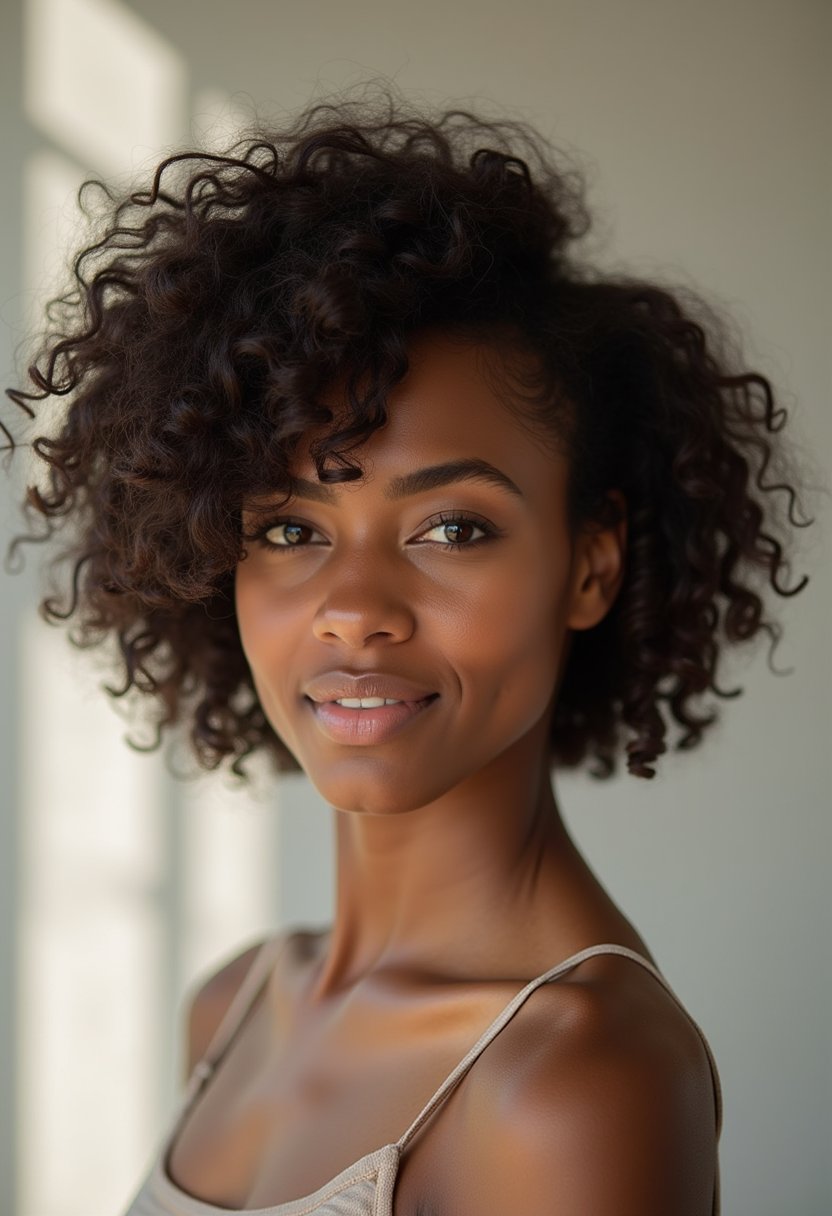 Curly Bob with Natural Texture