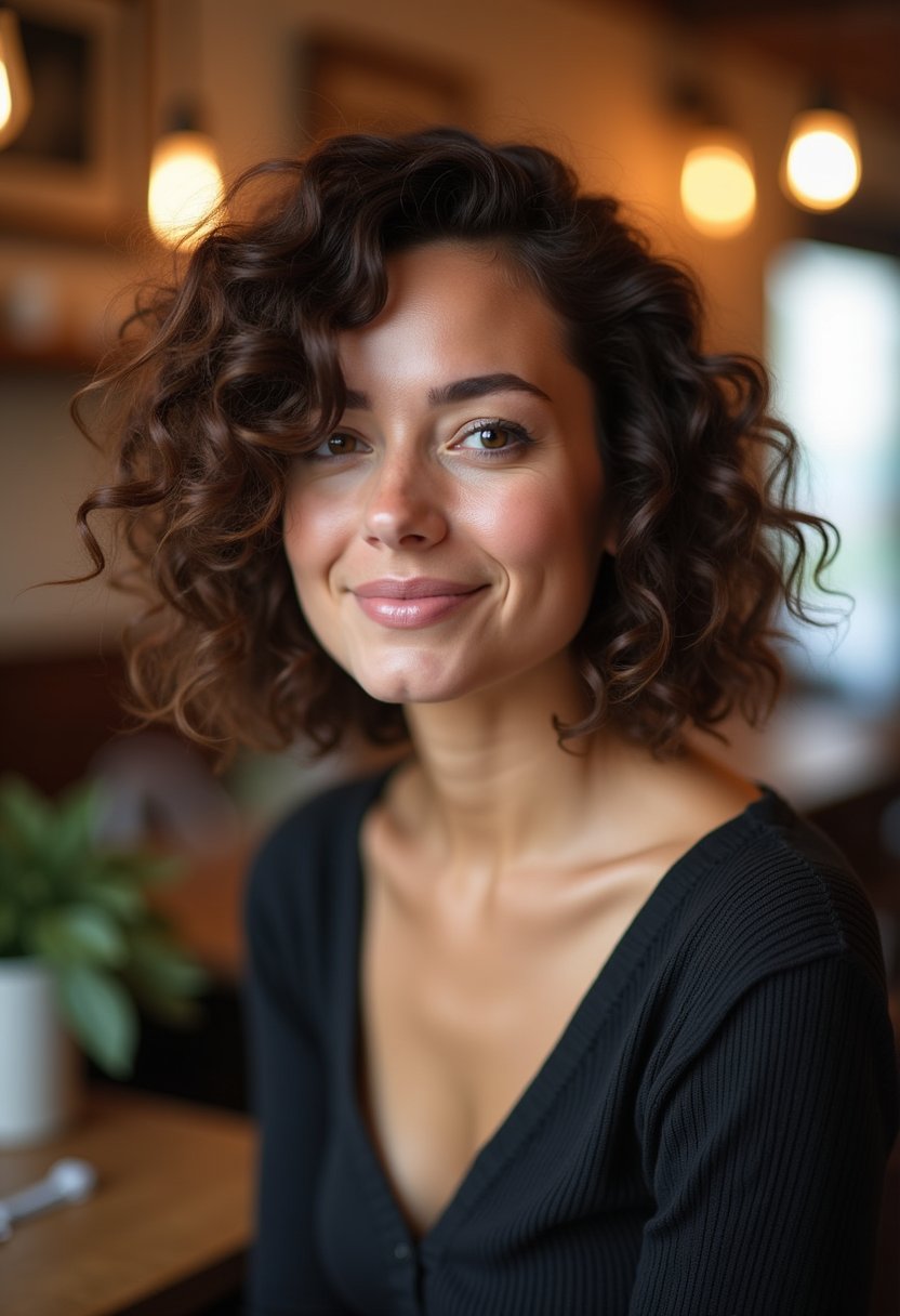 Curly Bob with Long Front Pieces